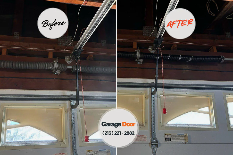 Before and after: garage door repair Staten Island, NY